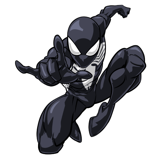 Стикер ВК Человек-Паук. Костюм Симбиот #14