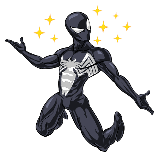 VK Sticker Spider man. Black Suit #16