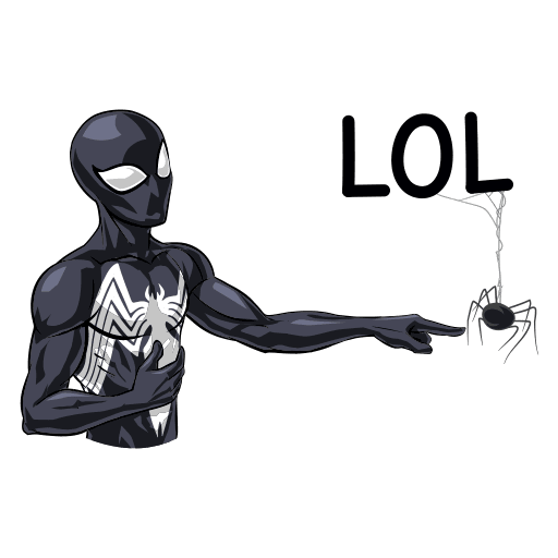 VK Sticker Spider man. Black Suit #17