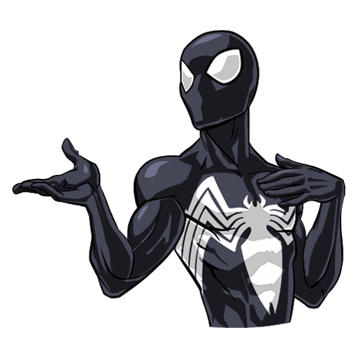 VK Sticker Spider man. Black Suit #18