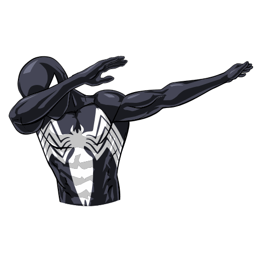VK Sticker Spider man. Black Suit #20