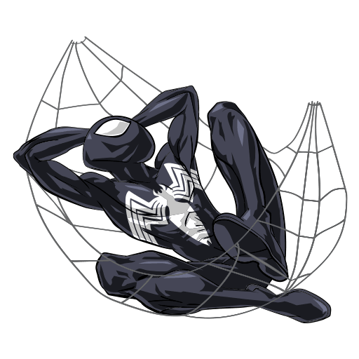 Стикер ВК Человек-Паук. Костюм Симбиот #21