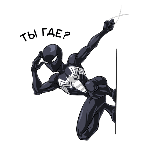 VK Sticker Spider man. Black Suit #22