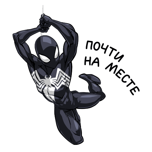 VK Sticker Spider man. Black Suit #23