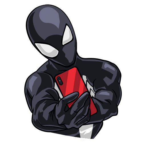 Стикер ВК Человек-Паук. Костюм Симбиот #24