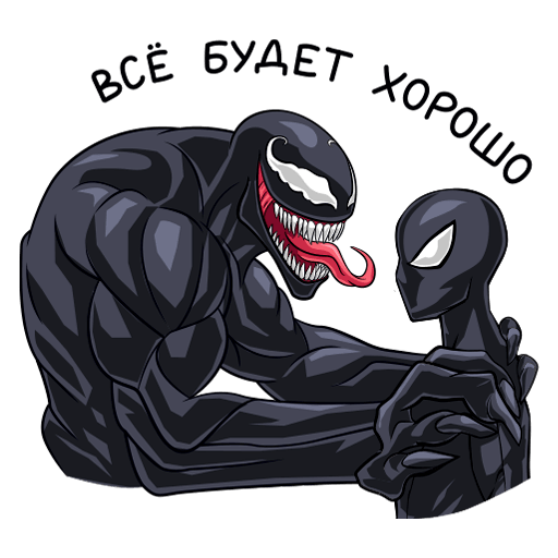 VK Sticker Spider man. Black Suit #25