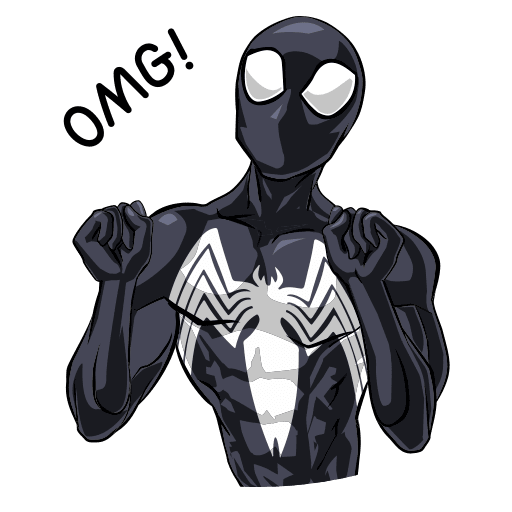 VK Sticker Spider man. Black Suit #26