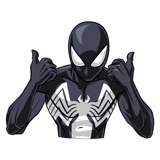 Стикер ВК Человек-Паук. Костюм Симбиот #27