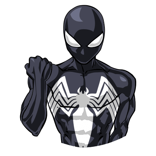 VK Sticker Spider man. Black Suit #28