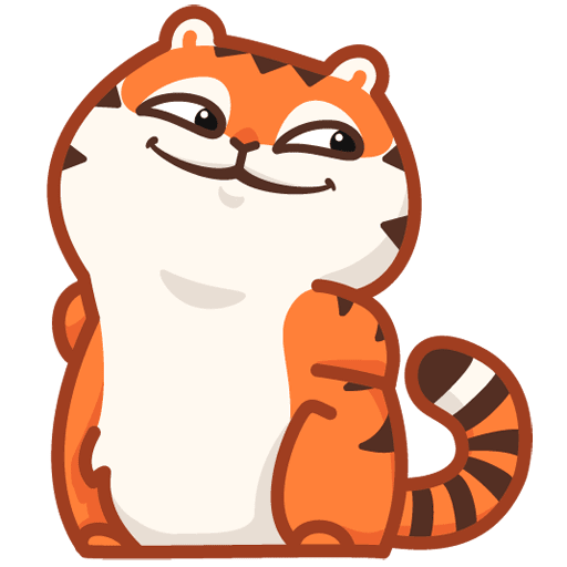 VK Sticker Tiger Persik #4