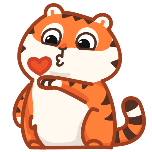 VK Sticker Tiger Persik #7