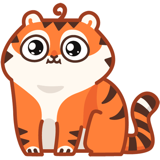 VK Sticker Tiger Persik #19