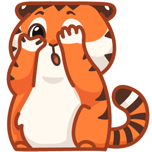 VK Sticker Tiger Persik #20