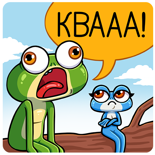 VK Sticker Froggy and Croaky #9