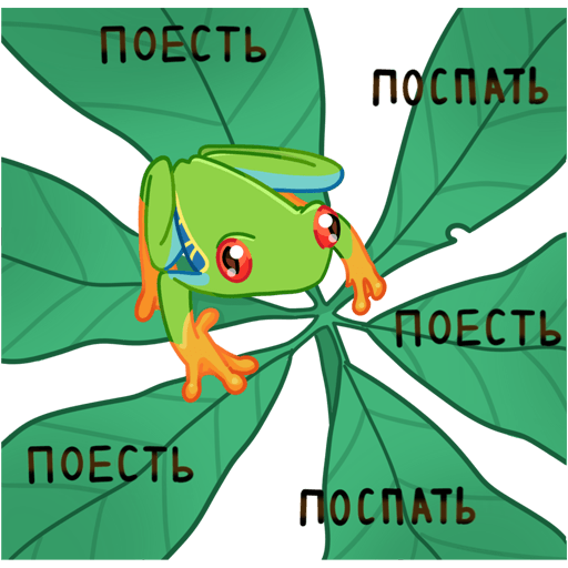 VK Sticker Tree frog #24