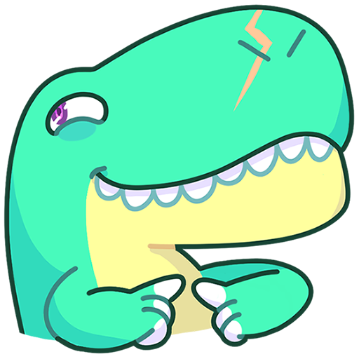 Стикер ВК Тираннозавр Дино #28