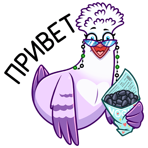 VK Sticker Violet the Pigeon #2