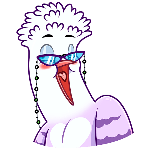 VK Sticker Violet the Pigeon #16