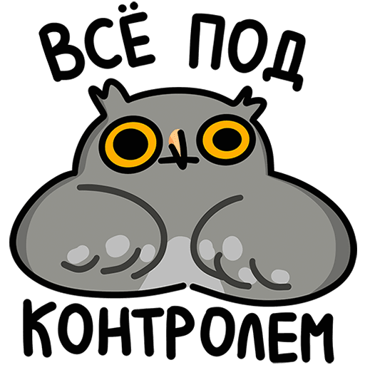 VK Sticker Vova the Owl #19