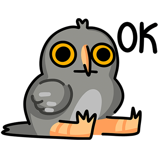 VK Sticker Vova the Owl #34