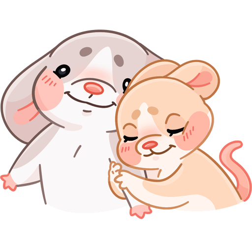 VK Warm Mice Hugs stickers