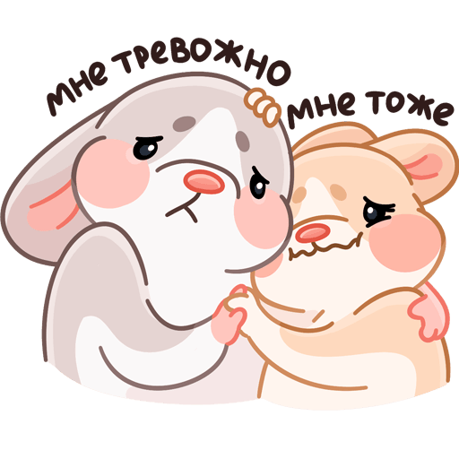 VK Sticker Warm Mice Hugs #9