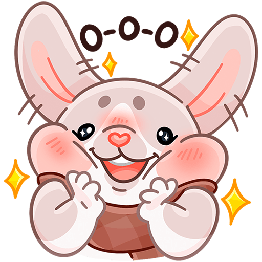 VK Sticker Winter Rabbit Hugs #20