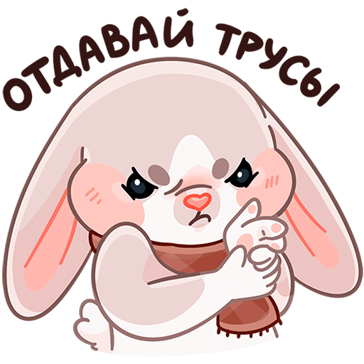 VK Sticker Winter Rabbit Hugs #21