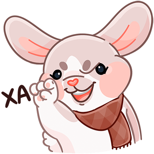 VK Sticker Winter Rabbit Hugs #30