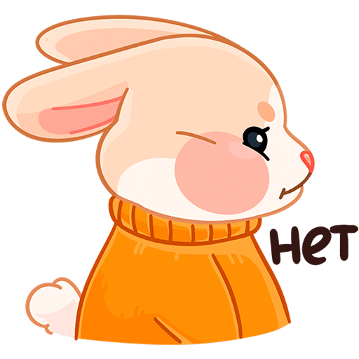 VK Sticker Winter Rabbit Hugs #34