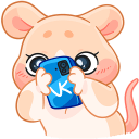 Baby Mouse Hug VK sticker #9