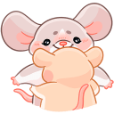 Baby Mouse Hug VK sticker #42