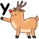 Barney the Reindeer VK sticker #22
