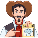 Cowboy Clint VK sticker #1