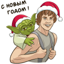 Holiday Yoda VK sticker #28