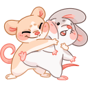 Mice Hugs VK sticker #1