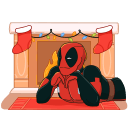 New Year with Deadpool VK sticker #8