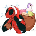New Year with Deadpool VK sticker #16