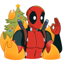 New Year with Deadpool VK sticker #26