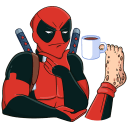 New Year with Deadpool VK sticker #29