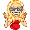 New Year with Marie VK sticker #10