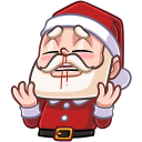 Стикер ВК Деда Мороз #39