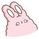 Стикер ВК Кролик Супчик розовый #6