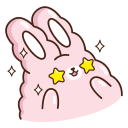 Стикер ВК Кролик Супчик розовый #9