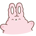 Стикер ВК Кролик Супчик розовый #12