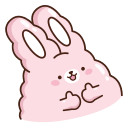 Стикер ВК Кролик Супчик розовый #18