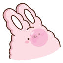 Стикер ВК Кролик Супчик розовый #27