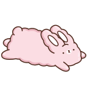 Стикер ВК Кролик Супчик розовый #32