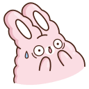 Стикер ВК Кролик Супчик розовый #46