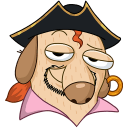 Стикер ВК Пират Дигги #3